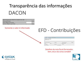 Transparência das informações
 