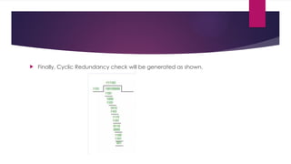  Finally, Cyclic Redundancy check will be generated as shown.
 