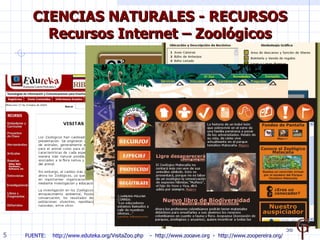 CIENCIAS NATURALES - RECURSOS
        Recursos Internet – Zoológicos




                                                 ...