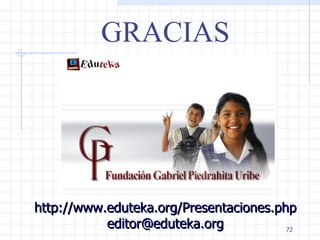 GRACIAS




http://www.eduteka.org/Presentaciones.php
           editor@eduteka.org           72
 