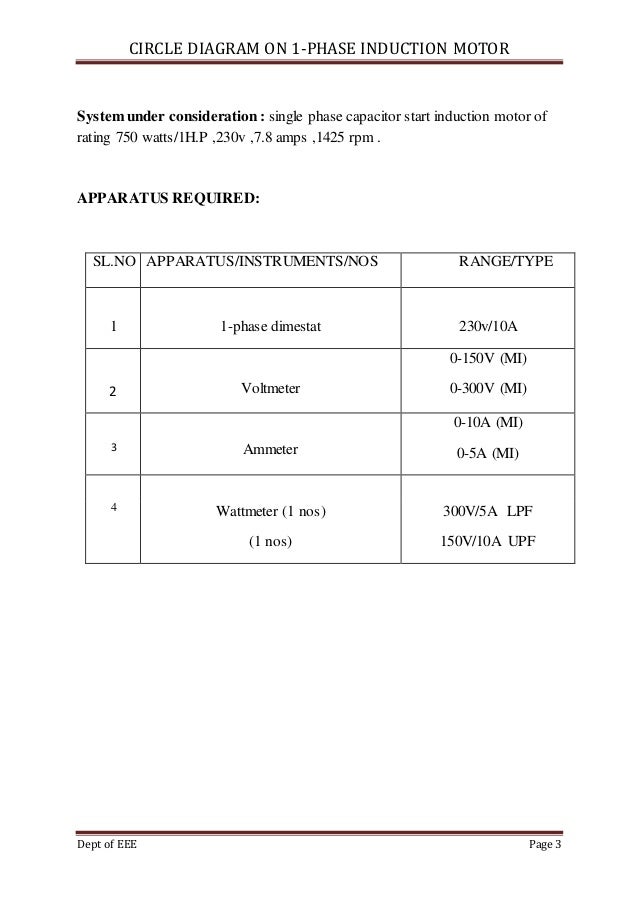 CIRCLE DIAGRAM ON 1-PHASE INDUCTION MOTOR diagram of induction type wattmeter 