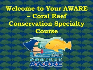 Welcome to Your AWARE – Coral Reef Conservation Specialty Course 