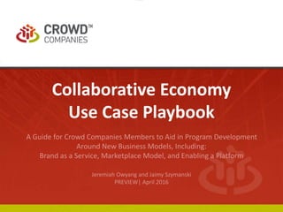 Preview of Crowd Companies Playbook for Collaborative Economy