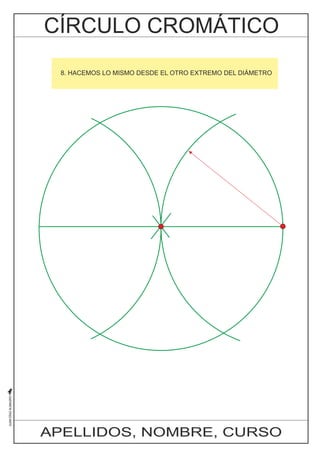 8. HACEMOS LO MISMO DESDE EL OTRO EXTREMO DEL DIÁMETRO 
APELLIDOS, NOMBRE, CURSO 
 