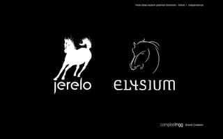 initial ideas explore potential directions - theme 1 independence




                                               Brand Creation
 
