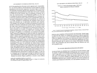 ALTO CRECIMIENTO CON DEBILIDAD ESTRUCTURAL, 1963-1971
ALTO CRECIMIENTO CON DEBILIDAD ESTRUCTURAL, 1963-1971
77
Iue la descapitalización del propio sector agro pecuario. Lamentable-
Gte, una serie de políticas y factores llevaron al sector agrícola a perder
mportancia en los decenios siguientes. En primer lugar, la inversión
=ral destinada al fomento agropecuario disminuyó, en términos rela-
s, gradual pero permanentemente desde fines de los años cuarenta
:a el final de los años sesenta, para ser destinada al fomento de la
lstria, las comunicaciones y la urbanización (gráfica 11.2).Por otra
e, la política de precios de garantía administrados por Conasupo se s-
a estructura productiva hacia cultivos poco remunerativos pero ne-
.rios para la alimentación cotidiana de la población, en concreto e!
~ y e! trigo, mediante el otorgamiento de subsidios. Éstos eran en
;iones tan elevados que se generaban excedentes para exportar,
. con subsidio. Por otra parte, la política de mantener los precios de
ntía fijos en términos nominales por mucho tiempo, durante los años
nta, trajo como consecuencia la reducción de los incentivos para
rtir, lo cual, aunado a la inseguridad en la tenencia de la tierra, des-
1Uló la inversión en el campo. Por ejemplo, en términos reales, el
io del maíz disminuyó 21.4% entre 1960 y 1971, el de! frijol, 22.0%,
ie! trigo 41.5% (gráfica HA). Finalmente, el crecimiento de la pobla-
rural, a pesar de la migración de cientos de miles de campesinos a
udades, incrementó la densidad sobre la tierra, de tal modo que los
tarios e incluso pequeños propietarios sólo tenían acceso a pre-
minúsculos, lo cual se reflejó en reducciones en los rendimientos
)redio.39 No es de extrañar que con estas condicionantes el campe-
,*datario o minifundista se dedicara exclusivamente a producir para
toconsumo y que no se preocupara por mejorar sus rendimientos
>ductividad.4o Por tanto, los excedentes de cultivos básicos fueron
nuyendo hasta e! extremo de que hacia fines de los años sesenta
vieron que importar granos para satisfacer la demanda nacional.
suma, el deterioro del sector agrícola a partir del último tercio de
:ada de los años cincuenta tuvo enormes repercusiones en la eco-
1 mexicana. Por un lado, una fuente importante de divisas se con-
ITemediablemente presionando la balanza de pagos y el tipo de
io, a tal grado que se tuvieron que restringir las importaciones para
una devaluación en 1958-1959. La permanencia de la caída del
. durante los sesenta obligó al gobierno a recurrir a más créditos
GRÁFICAHA. Precios de garantía reales, 1953-1971
(pesos constantes de 1960 por tonelada)
2500.00
2000.00
1 500.00
1 000.00
--- -- ---- -.. ..." - - - - - - -=---=:r---"""''''''''''-''''''''-.....-- - ., '-"' -..
500.00
0.00
~ ~ ~ ~ ~ ~ ~ ~ ~ ~ *
~ ~ ~ * * ~ ~ ~~ ~ ~ ~ ~ ~ - ~ ~ ~ - - - - - - ~- ,-o ~
- - -Trigo~Frijol - - - - Maíz
FUENTE:Compañía NacIonal de SubsístencIas populares, GerencIa Técníca
y NacIonal Finan-
cIera, La economía mexicana en cifras, México, 1981.
externos para completar e! financiamiento del desarrollo. Desde luego,
la migración de! campo a la ciudad que se dio por la falta de oportuni-
dades en el propio sector y por el crecimiento mismo de la población,
acabó por en.grosar con el tiempo los cinturones de miseria de las gran-
des ciudades y por pauperizar a una proporción significativa de la po-
blación mexicana que se quedó en un campo básicamente descapita-
!izado. Ello profundizó aún más la brecha entre dos Méxicos que aún
no es posible cerrar.
La creciente dependencia financiera del exterior
opoldo Solís, La realidad económica, cIt., pp.131-134.
mar Masera, "Fallas estructurales del mercado del maíz y la lógica de la produccIón
na", documento de trabajo, El Colegio de México, 1994.
La tercera fuente de debilidad que se percibía en los años sesenta y que
ha jugado un papel fundamental en e! desarrollo de la economía mexi-
cana a largo plazo es la creciente brecha entre ahorro interno e inver-
sión, que se ha tenido que cubrir con recursos externos. En esta pro-
blemática se encuentra también la política tributaria, la cual no tuvo la
flexibilidad suficiente para contribuir a generar los recursos internos ne-
cesarios para financiar la inversión, a lo cual también contribuyó la de-
 