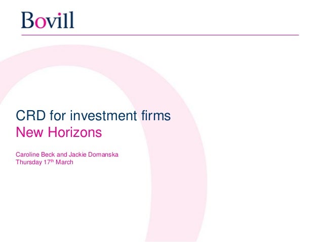 crd for investment presentation march 2016 investment presentation