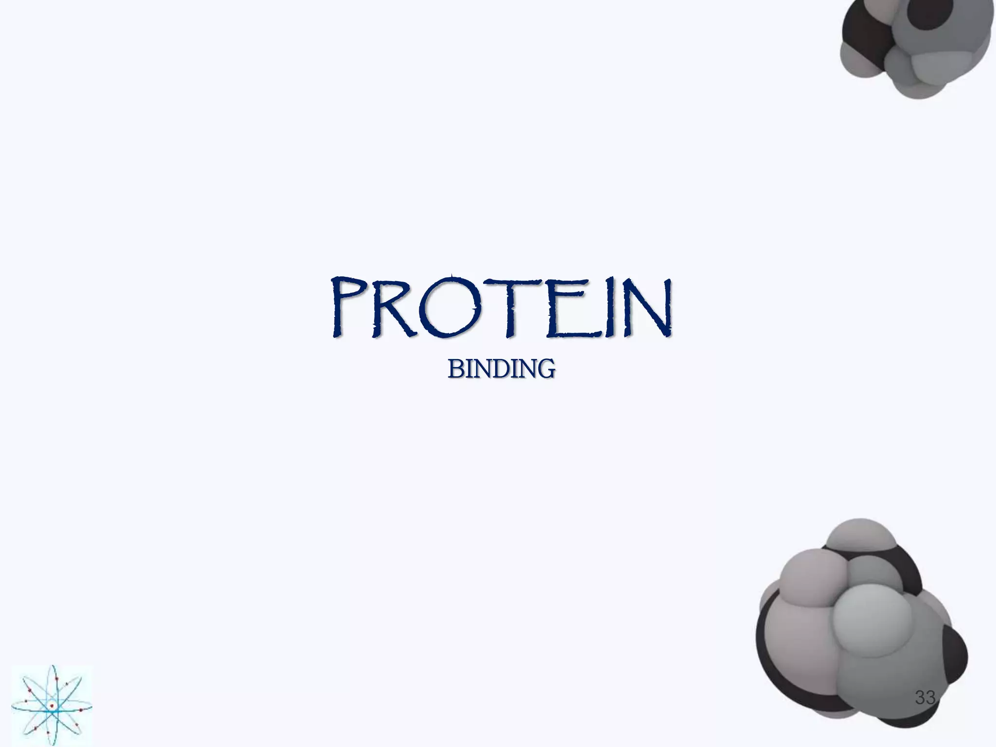 PROTEIN 
BINDING 
33 
 