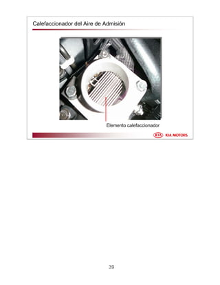 39
Calefaccionador del Aire de Admisión
Elemento calefaccionador
 