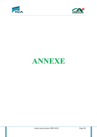 Année universitaire 2009-2010 Page 28
ANNEXE
 