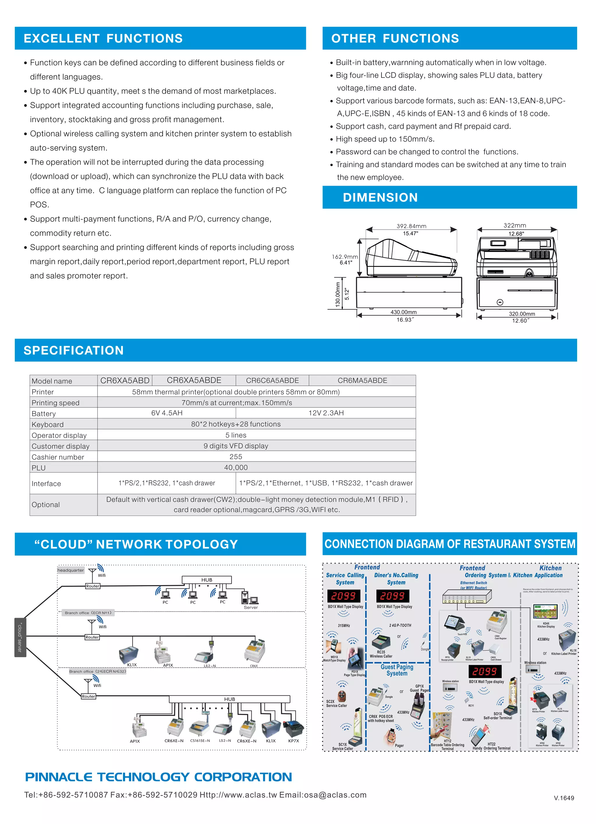 CR6X POS Cash Register | PDF