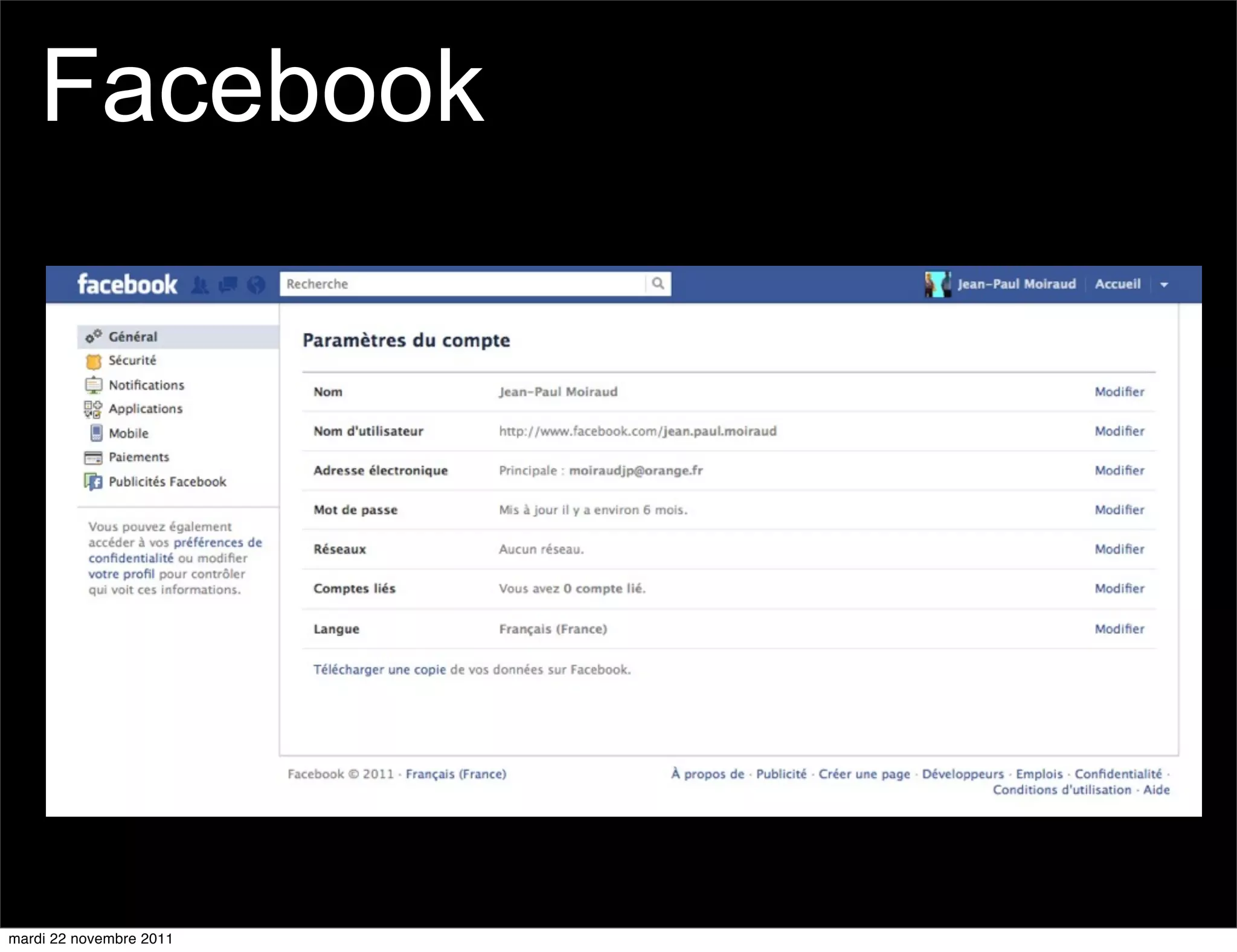 Facebook




mardi 22 novembre 2011
 