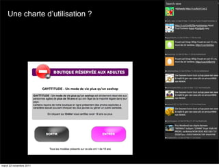 Une charte d’utilisation ?




mardi 22 novembre 2011
 