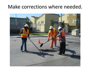 Make corrections where needed.
 