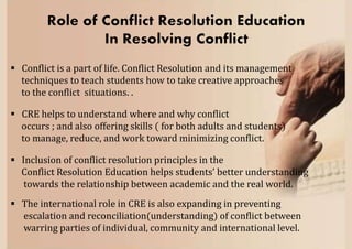 Conflict Resolution Education | PPTX