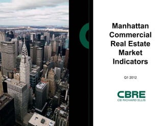 Manhattan
                Commercial
                Real Estate
                   Market
                 Indicators
                   Q1 2012




CBRE | Page 0
 