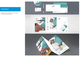 TASDEER
LLogo, Stationery, Branding, Print design,
Brand guidelines, Website
 