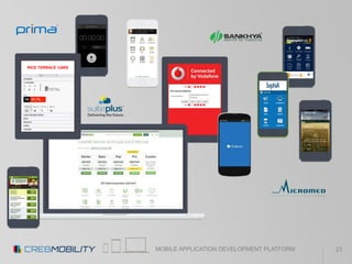 MOBILE APPLICATION DEVELOPMENT PLATFORM 23
RICE TERRACE CARS
 