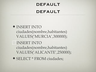 CreacióN De Objetos En MySQL | PPT
