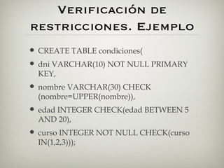 CreacióN De Objetos En MySQL | PPT