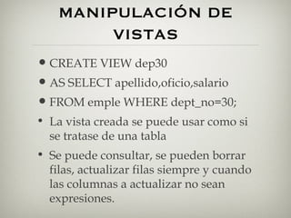 CreacióN De Objetos En MySQL | PPT