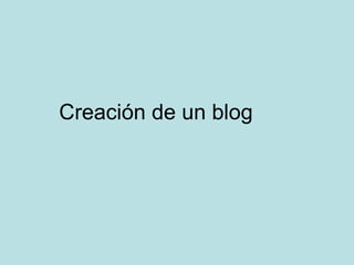 Creación de un blog  