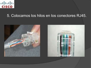 4. Verificamos las configuraciones de los colores del cable directo o punto a punto.
