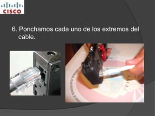 5. Colocamos los hilos en los conectores RJ45. 