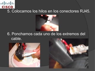 4. Verificamos las configuraciones de los colores del cable cruzado..