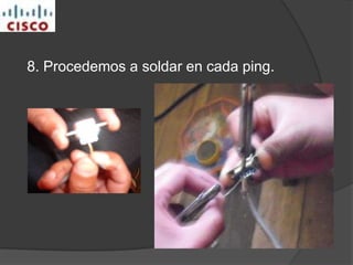 7. En el otro extremo del cable soldamos de acuerdo al orden de los cables en un DB9 Hembra. 