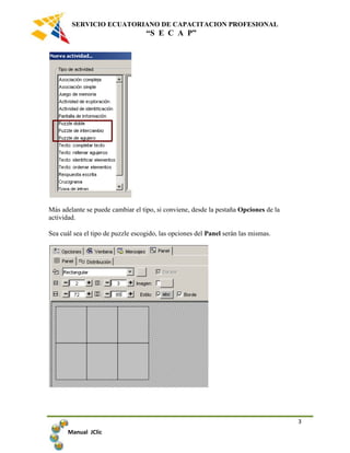 Creación de actividades