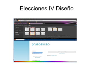 Elecciones IV Diseño 