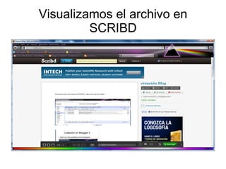 Visualizamos el archivo en SCRIBD 