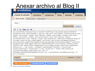 Anexar archivo al Blog II 