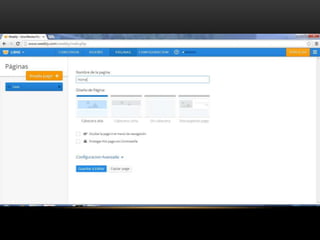 Creación de blog en weebly
