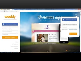 Creación de blog en weebly