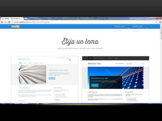 Creación de blog en weebly