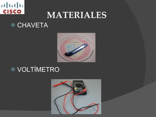 MATERIALES CHAVETA VOLTÍMETRO 