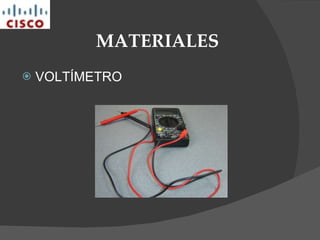 MATERIALES VOLTÍMETRO 
