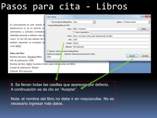 Creación De Citas En Normas Apa Con Word 2007 Y 2010