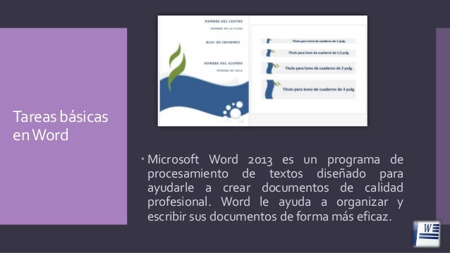 Creación de documentos originales word 2013
