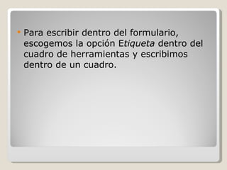 Creacin de formcvbscfbdfsulario