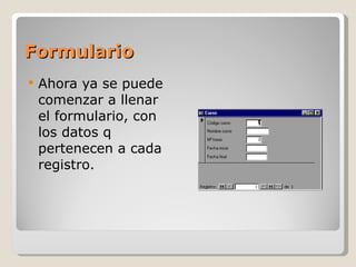 Creacin de formcvbscfbdfsulario