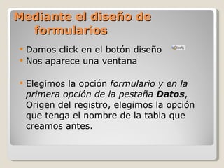 Creacin de formcvbscfbdfsulario