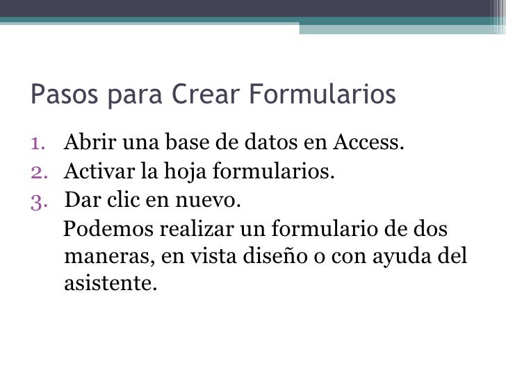 Crear Vista En Access 2007