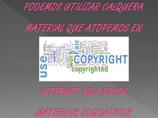 Creación de materiais propiedade intelectual