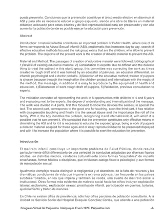 Creación de material didáctico para prevención de abuso sexual infantil ...