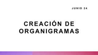 CREACIÓN DE
ORGANIGRAMAS
J U N I O 2 4
 