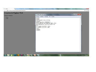 Creación de páginas web