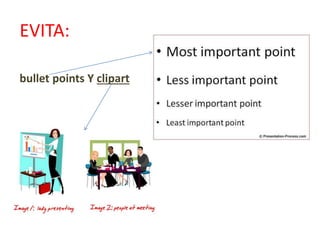 EVITA:
bullet points Y clipart
 